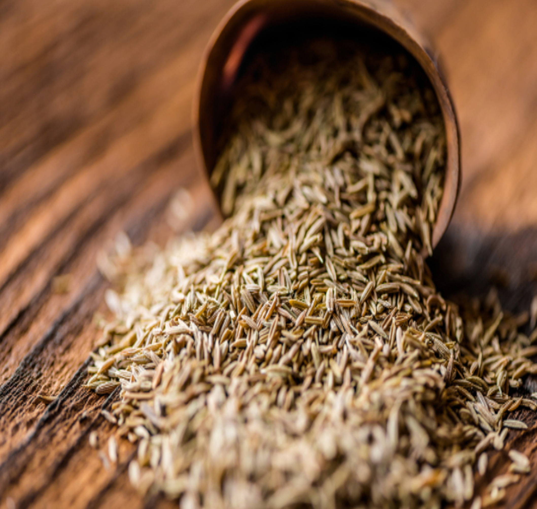 Close-up of black cumin seeds (Kala Jeera), a distinct, aromatic spice used in Indian and Middle Eastern cuisine for its intense flavor.