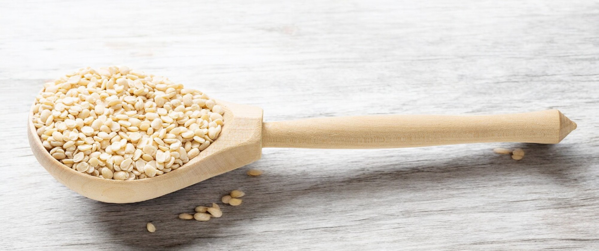 A close-up of Urad Dal Split, also known as Black Gram, used in South Indian cuisine, available in Ireland for nutritious and flavorful dishes.